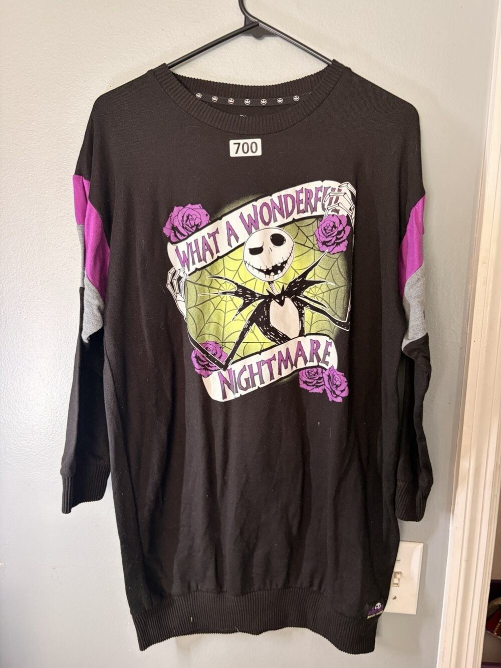 Disney The Nightmare Before Christmas Jack Skellington Sweater Halloween Sz Med